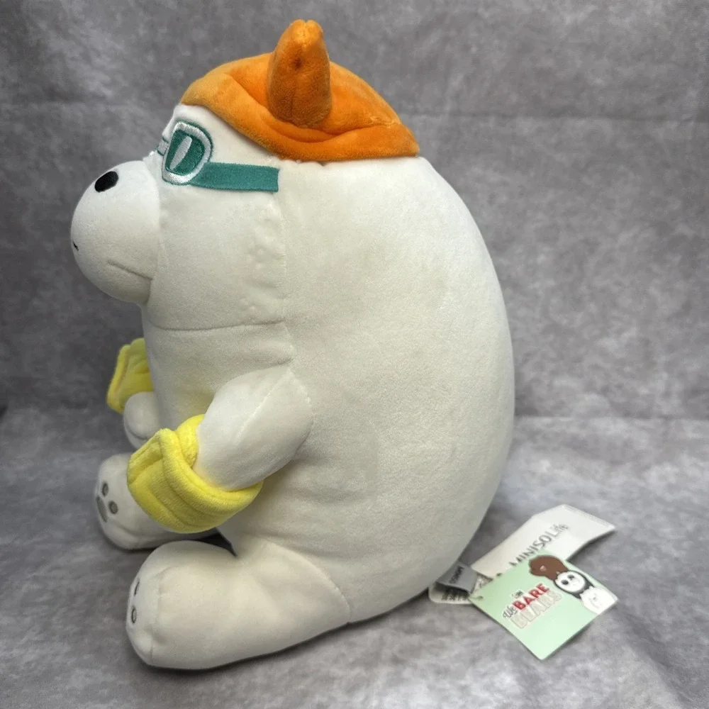 Miniso We Bare Bear Ice Bear Summer Vacation Series Polar Bear Plush NWT 12